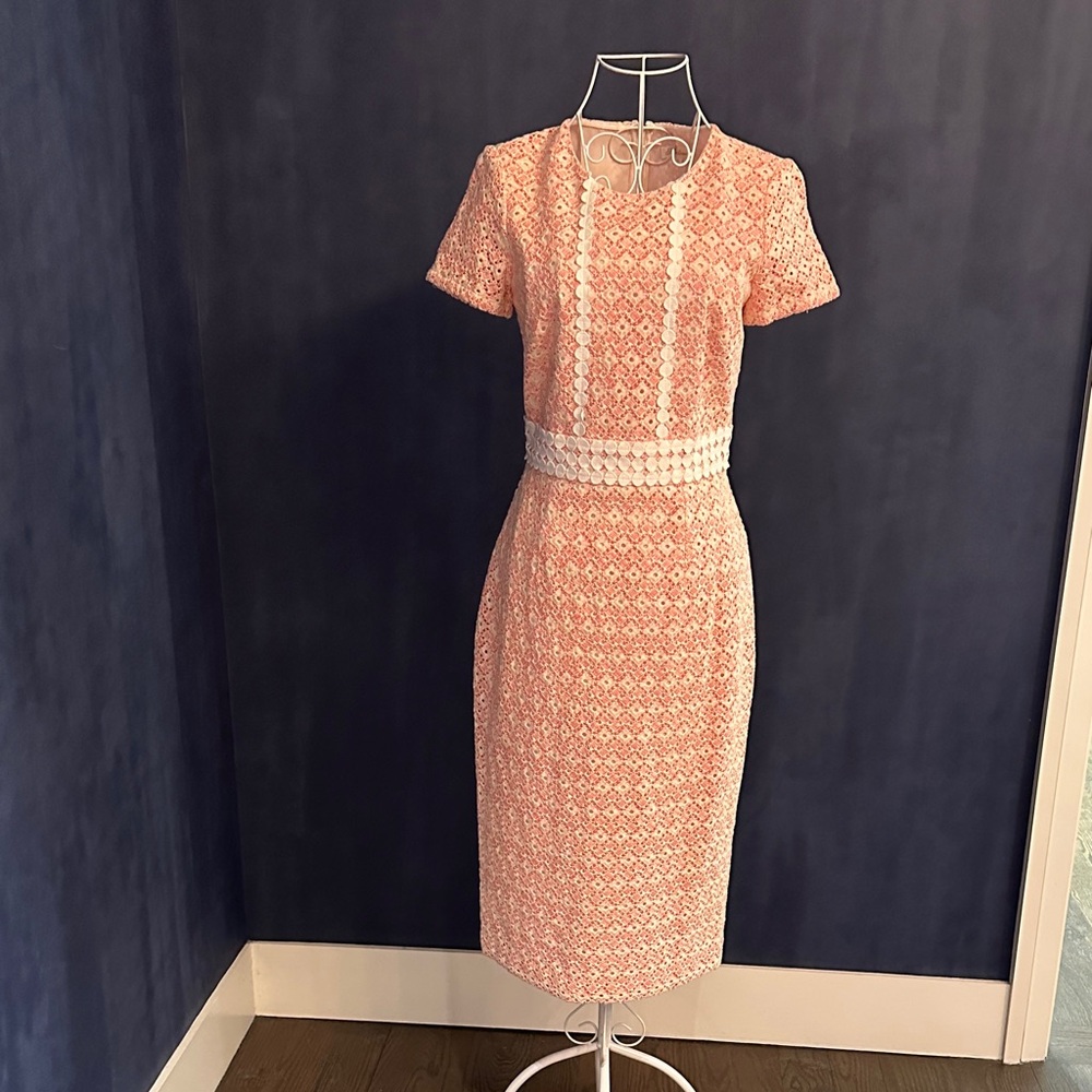 Shoshanna Peach Lace Dress